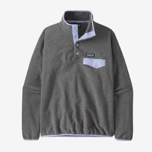 Patagonia Lightweight Synchilla Snap-T Fleece Pullover Gray/Peach